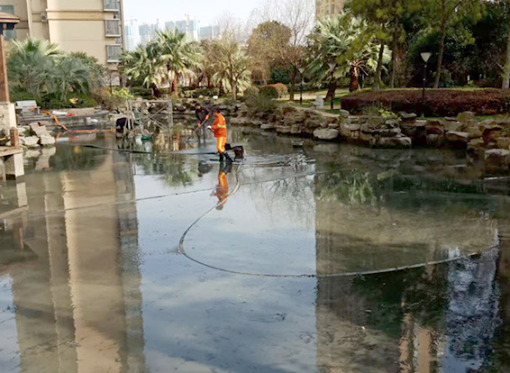 错那景观池淤泥清理